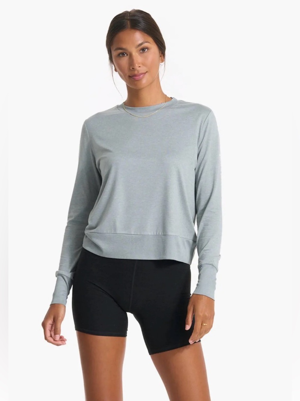 Vuori Women’s Daydream Crew Long Sleeve Performance Shirt In Stormy Heather XS/S